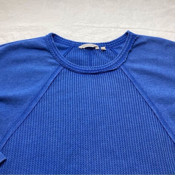 Soft Surroundings Blue Kaydance Tunic Waffle Knit Top Size Medium - Picture 5 of 9